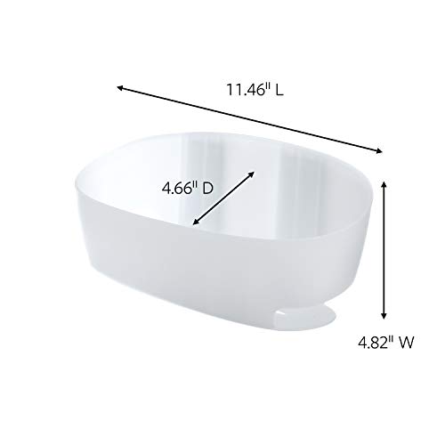 3M Clear Frosted Shower Caddy |75 in. H x |625 in. W x 11.375 in. L for Bathroom Storage