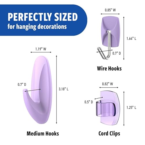 Command Mixed Hooks Pack, Damage Free Hanging with Adhesive, Great for Hanging Home Decor