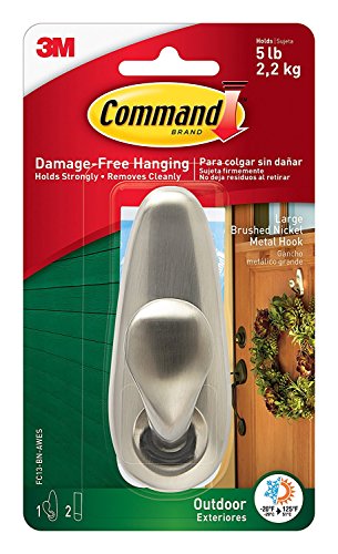 Command Outdoor Forever Classic Metal Hook for Large Hanging Needs, Gardeners, and Home Decor Enthusiasts, Outdoor Use,
