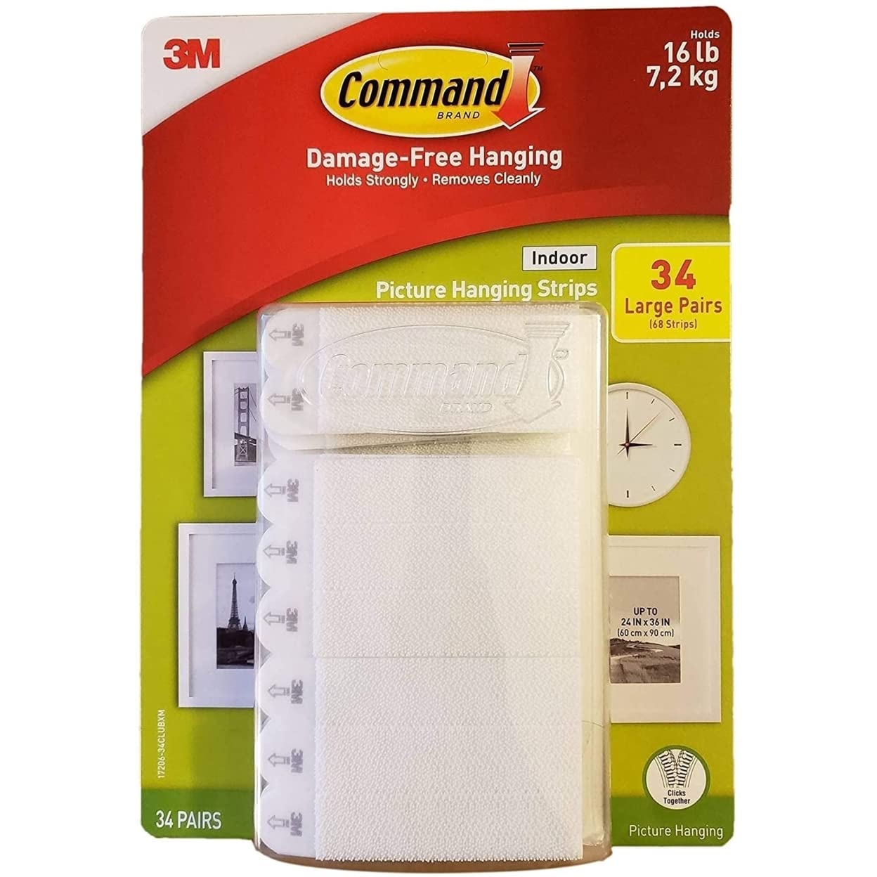 3M Command Picture Hanging Strips for Indoor Use, Large Pairs, Easy Removal with No Damaged Wall
| 3M Command Large Pic
