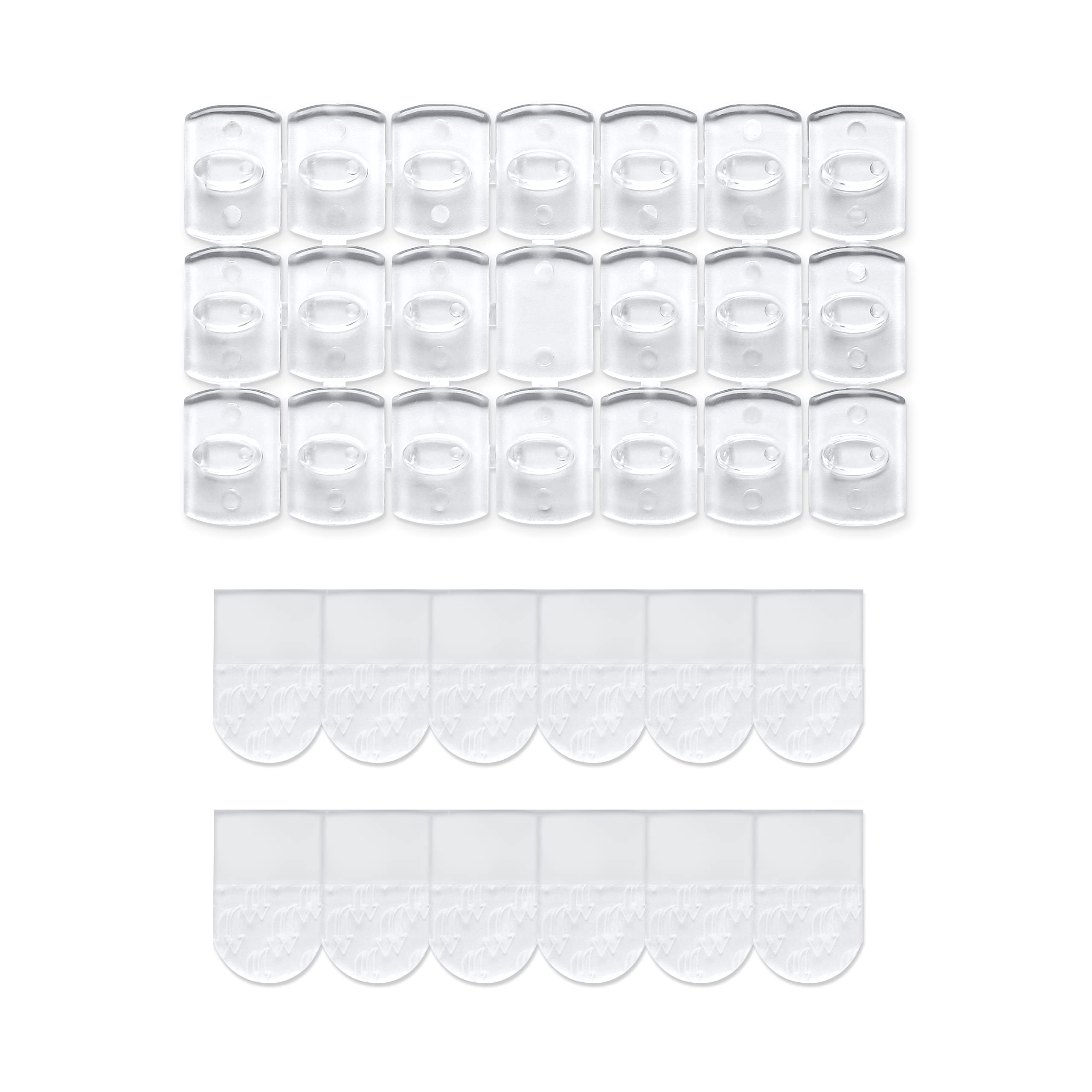  100 Mini Clear Light Clips for Decoration and Hanging
| Removable 100 Mini Wall Hooks with Adhesive Strips for Indoor U